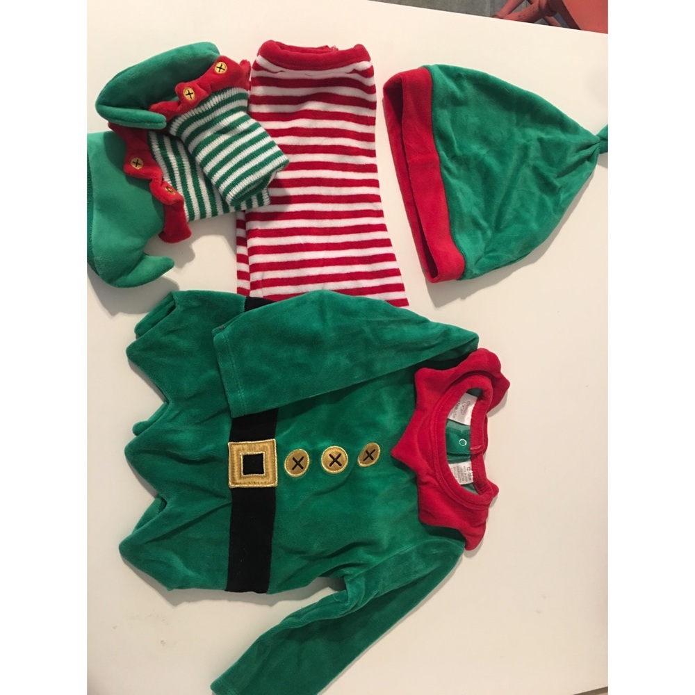 Christmas elf outfit 12-18 months